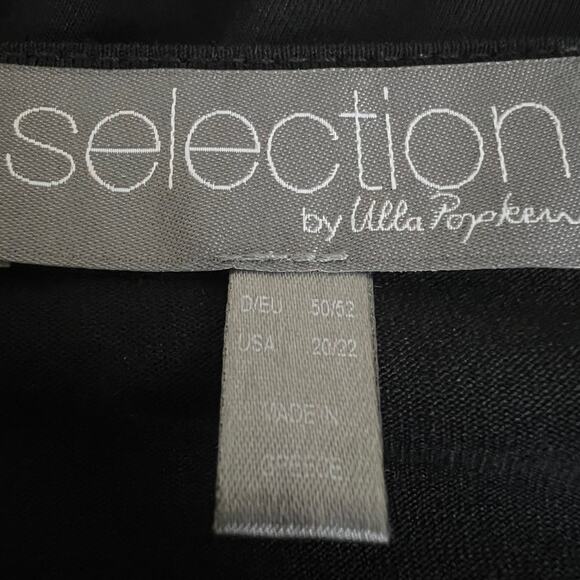 Ulla Popken Womens Tunic Top 20/22 Black Beige Geometric Studded 3/4 Sleeve - Picture 5 of 7